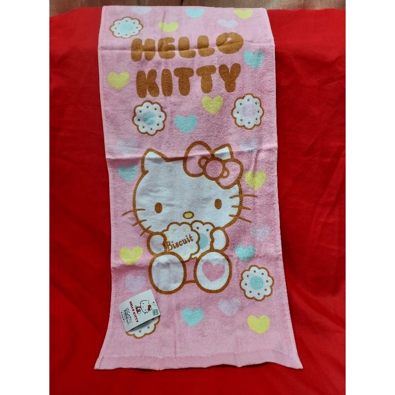 三麗鷗授權【正版Hello Kitty毛巾】台灣製造， 吊牌還在、不曾使用