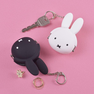 日本正版mini POCHI BABY miffy 大臉造型 米菲 米菲兔 米飛兔 矽膠零錢包 零錢包 小物包 鑰匙圈