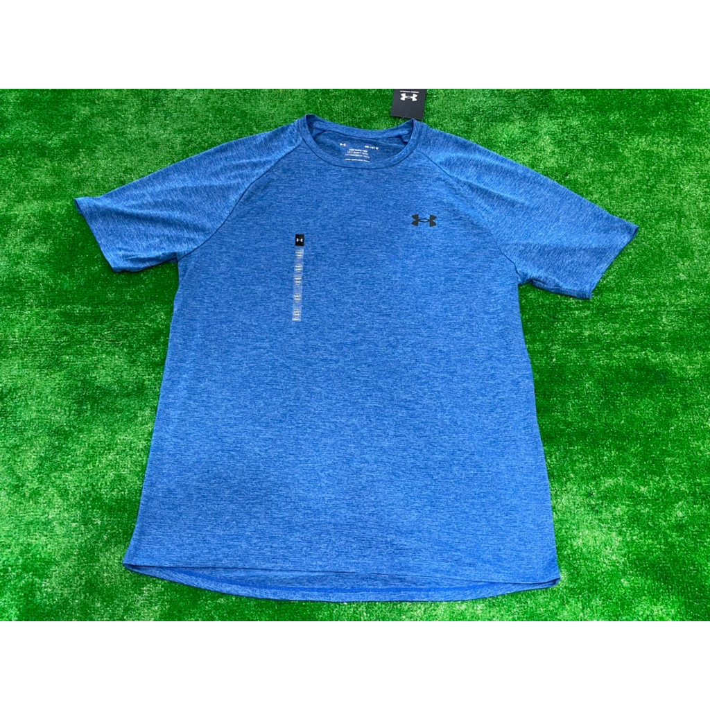 棒球世界 全新UA 男T恤運動短袖 Tech 2.0 排汗UNDER ARMOUR 藍色特價1326413-432