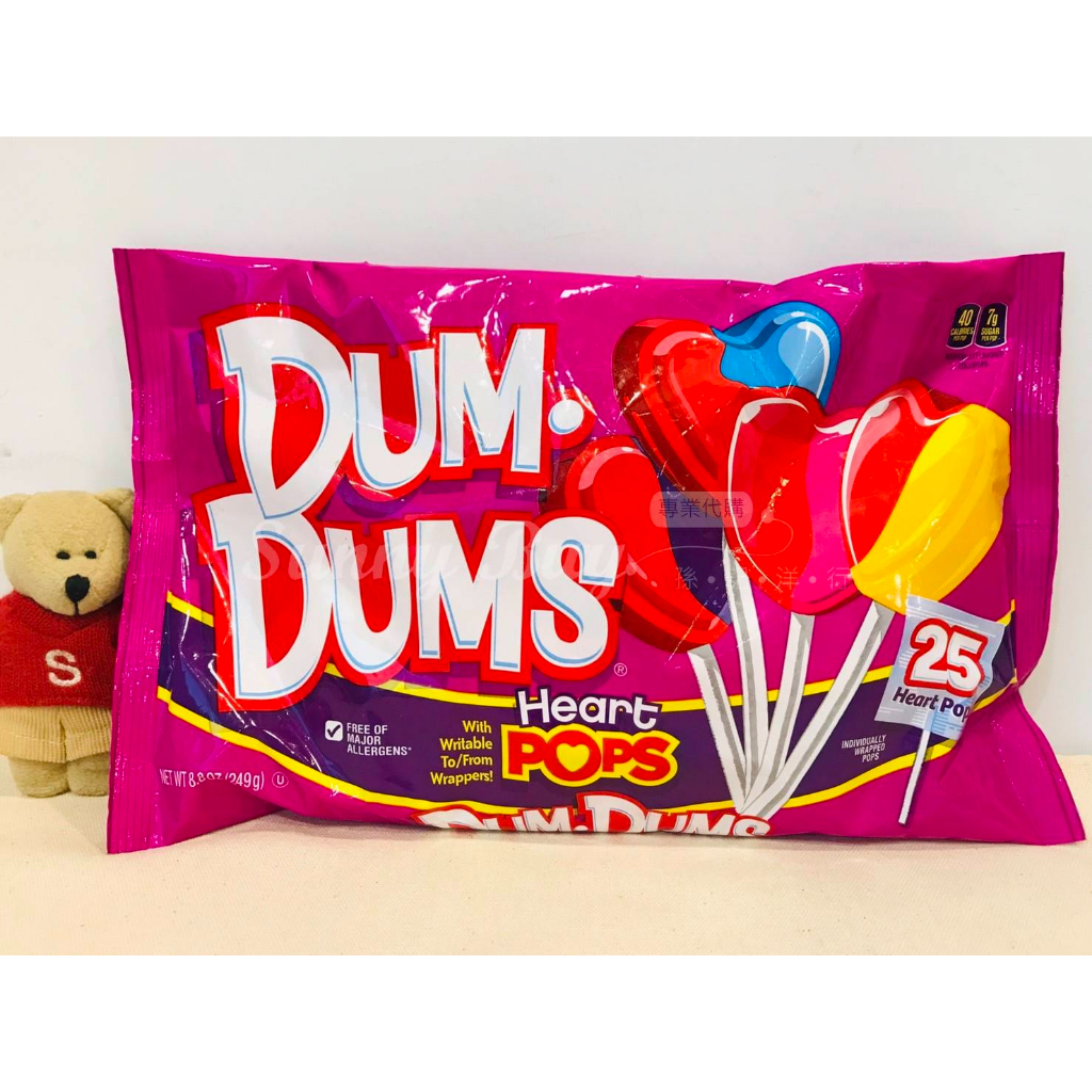 【Sunny Buy】◎現貨◎ Dum Dums 情人節限定 Exchange 傳情愛心棒棒糖 25入