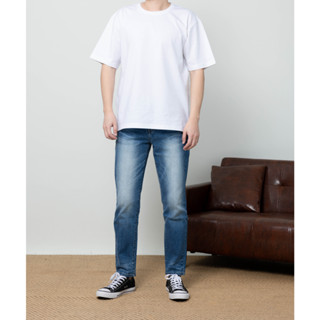 【最後一件臺灣牛仔褲】Slim 硬挺合身直筒牛仔褲 99%棉﹝淺藍﹞#32019