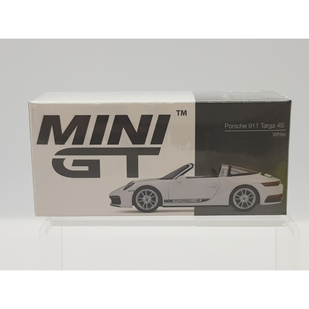 【小車停車場】Mini GT 332 Porsche 911 Targa 4S White