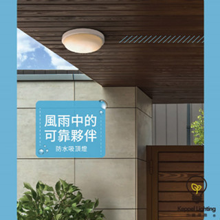 【吉寶燈飾】LED 16W 防潮防水型 吸頂燈 膠囊 黃光 白光【實體保固/量大免運/天花板/浴室】