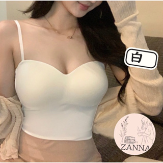 《ZANNA韓系服飾》558細帶調整冰絲美背款 #乳膠固定#罩杯不可拆