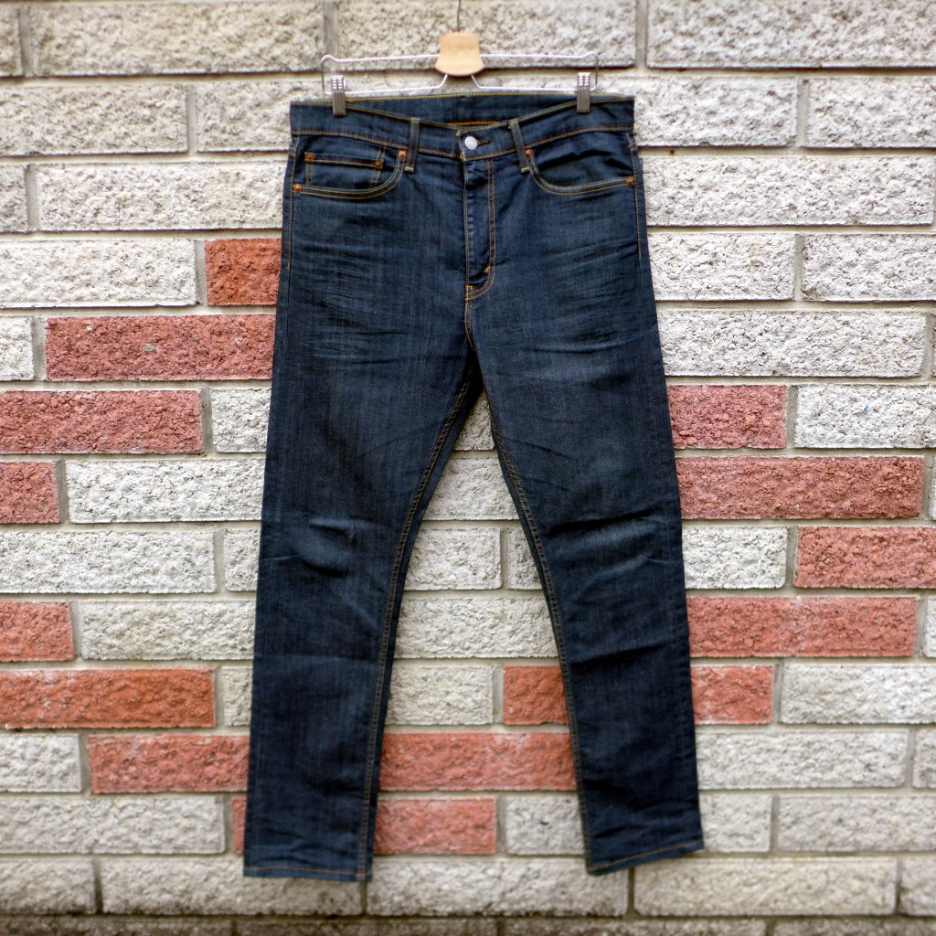 levis 510 二手牛仔褲-正品 窄管 彈性 SKINNY-(levis 05510-0599)-W34