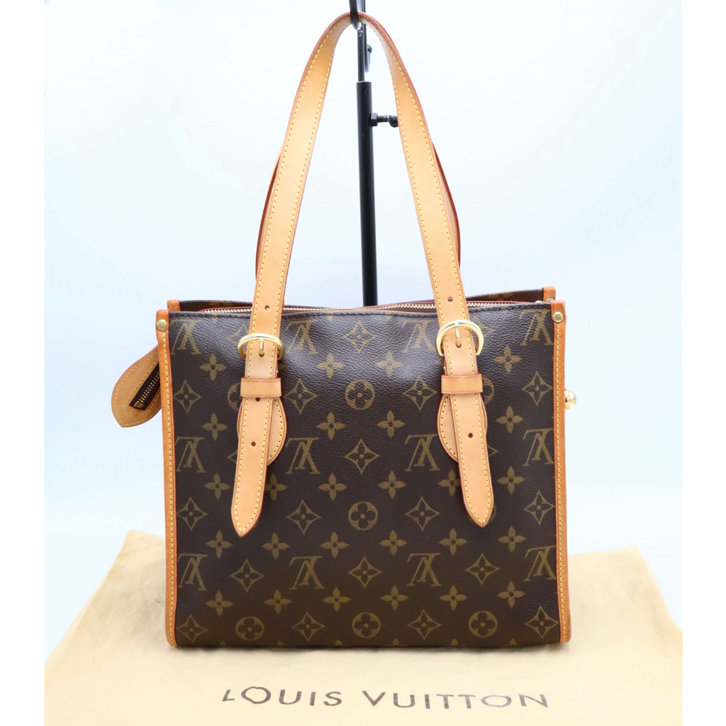 LOUIS VUITTON LV 路易威登 原花肩背包 豆豆包 Popincourt Haut M40007 二手