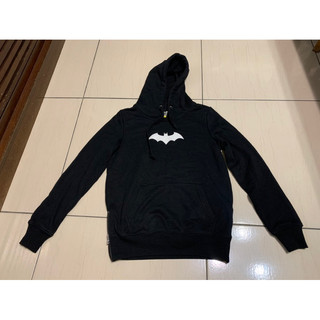 CACO BATMAN 蝙蝠俠 兩側拉鏈 長袖 連帽T 內刷毛 S號