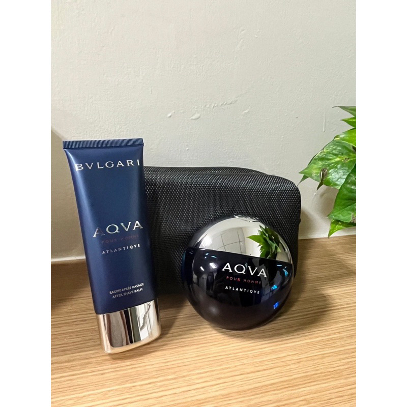 【Bvlgari】現貨 寶格麗 勁藍水能量香氛禮盒(淡香水100ml+鬍後乳100ml+精美盥洗包)裸裝無外盒