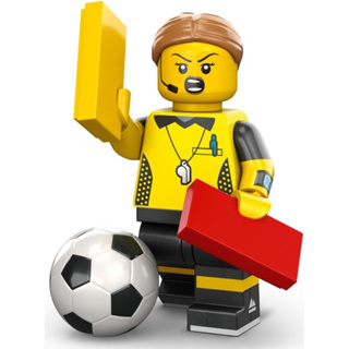 《Bunny》LEGO 樂高 71037 1號 足球裁判 足球 紅牌 黃牌 第24代人偶包