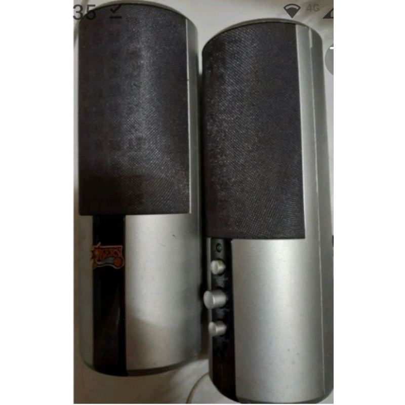 JUSTER sp-213圓型喇叭造型獨特，音質優美清晰，外觀約九成新穎，不含播放器，附贈藍牙接收器不含播放器
