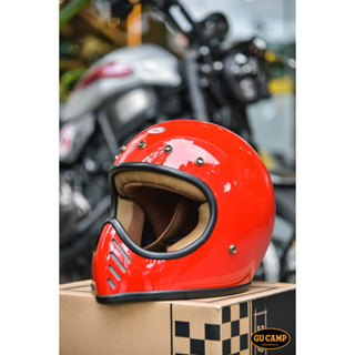 現貨免運 GU CAMP騎士部品 RAW Vintage lll 復古 山車帽 越野 全罩 小帽體 安全帽 復古紅