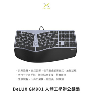 ~愛思摩比~DeLUX GM901 人體工學辦公鍵盤 無線版/ 有線版