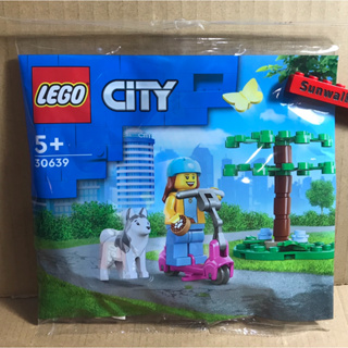 【積木2010】樂高 LEGO 30639 女孩 滑板車 狗狗公園 / 哈士奇 小狗 / 袋裝樂高 / 全新未拆 城市