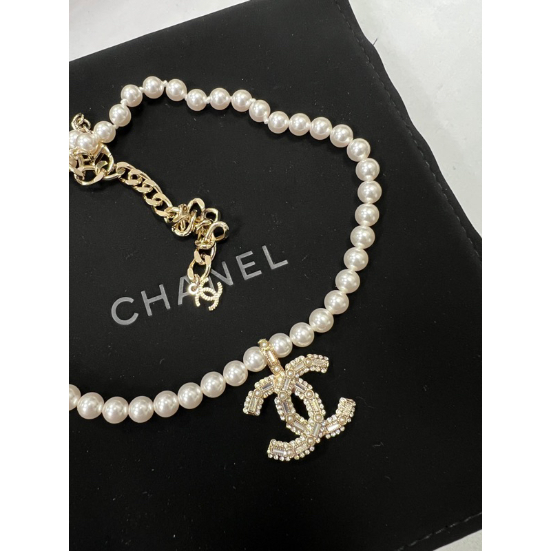 香奈兒Chanel22k方糖珍珠項鍊GD同款