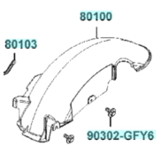 材料王⭐光陽 G6150.G6 150.LHJ3 原廠 後土除.後輪土除.後擋泥蓋.後擋泥板