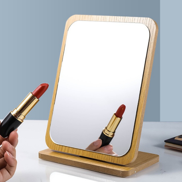 木質化妝鏡🔥市場最低價🔥可調整角度立鏡 立式桌鏡 簡約化妝鏡 化妝鏡 立式化妝桌鏡 日式化妝鏡 木製化妝鏡 木頭鏡子