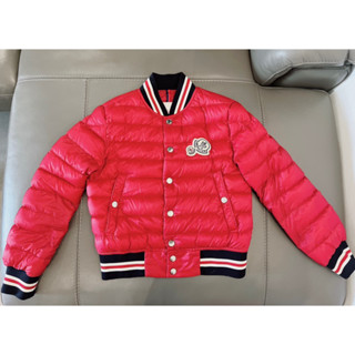 正品 MONCLER 紅色羽絨棒球外套 12Y 152公分