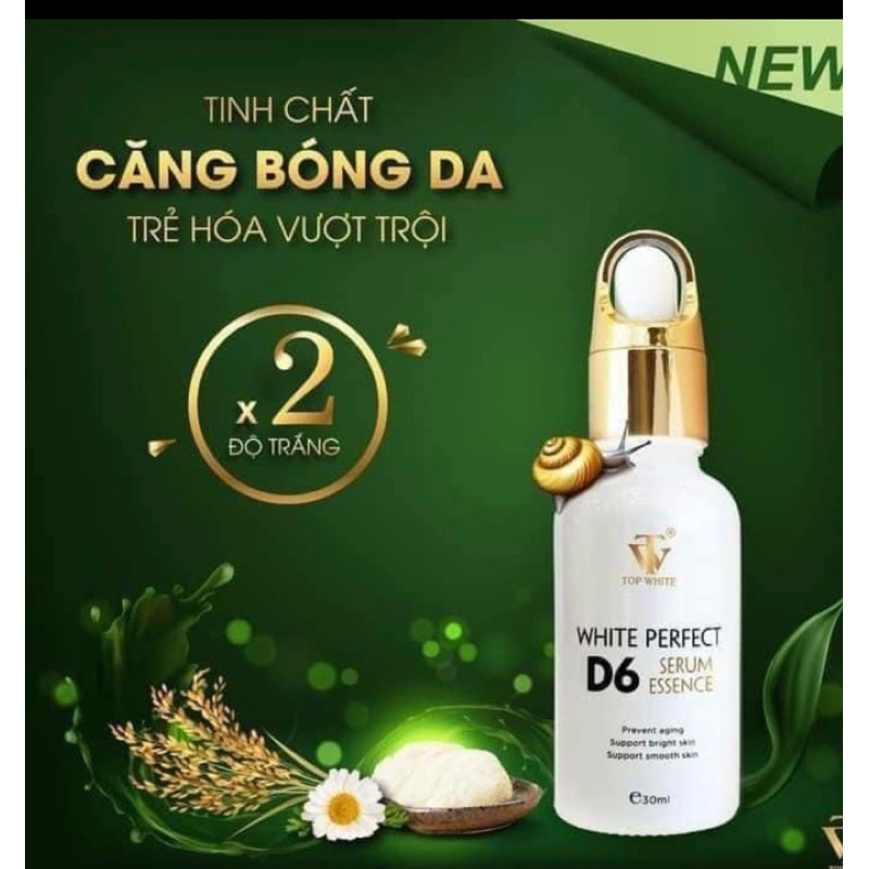 Top white D6 精華液超級保濕，美麗越南保養品100% 公司貨Tinh chất serum