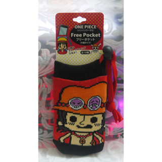 日版﹝限定﹞※ONE PIECE 航海王/海賊王※【艾斯多功能造型】針織束口袋/收納包