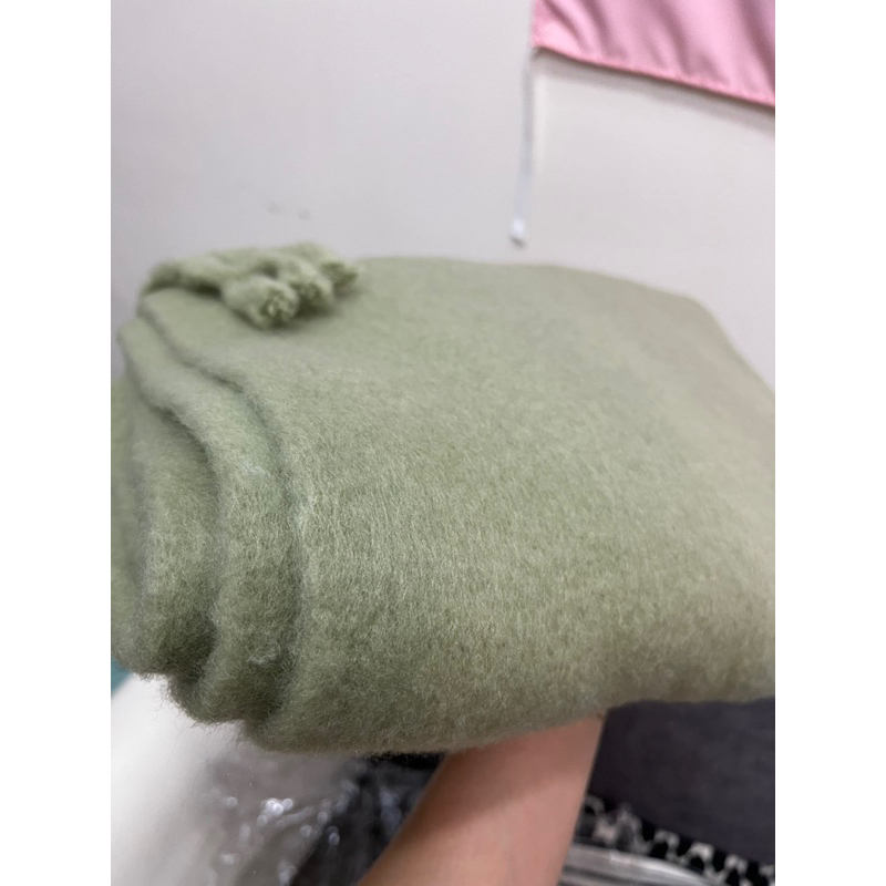 🥑韓國購買 韓貨 酪梨綠圍巾 保暖圍巾 奶油綠圍巾 親膚 材質超好 厚款冬天必備