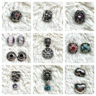 PANDORA 潘朵拉 正品 二手絕版串飾 手環 吊墜珠 固定扣 琉璃珠 琺瑯珠 愛心珠 安全鏈