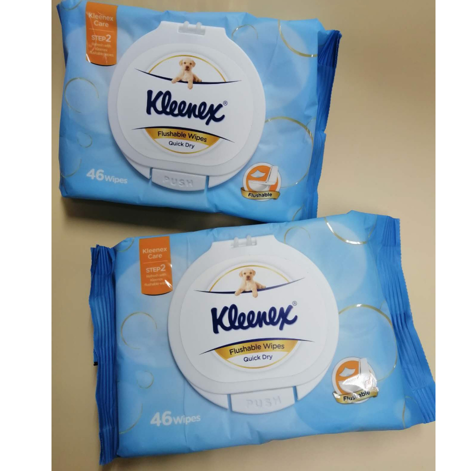 Kleenex 舒潔 濕式衛生紙1包46抽  彈蓋設計 不含酒精  可丟入馬桶COSTCO代購