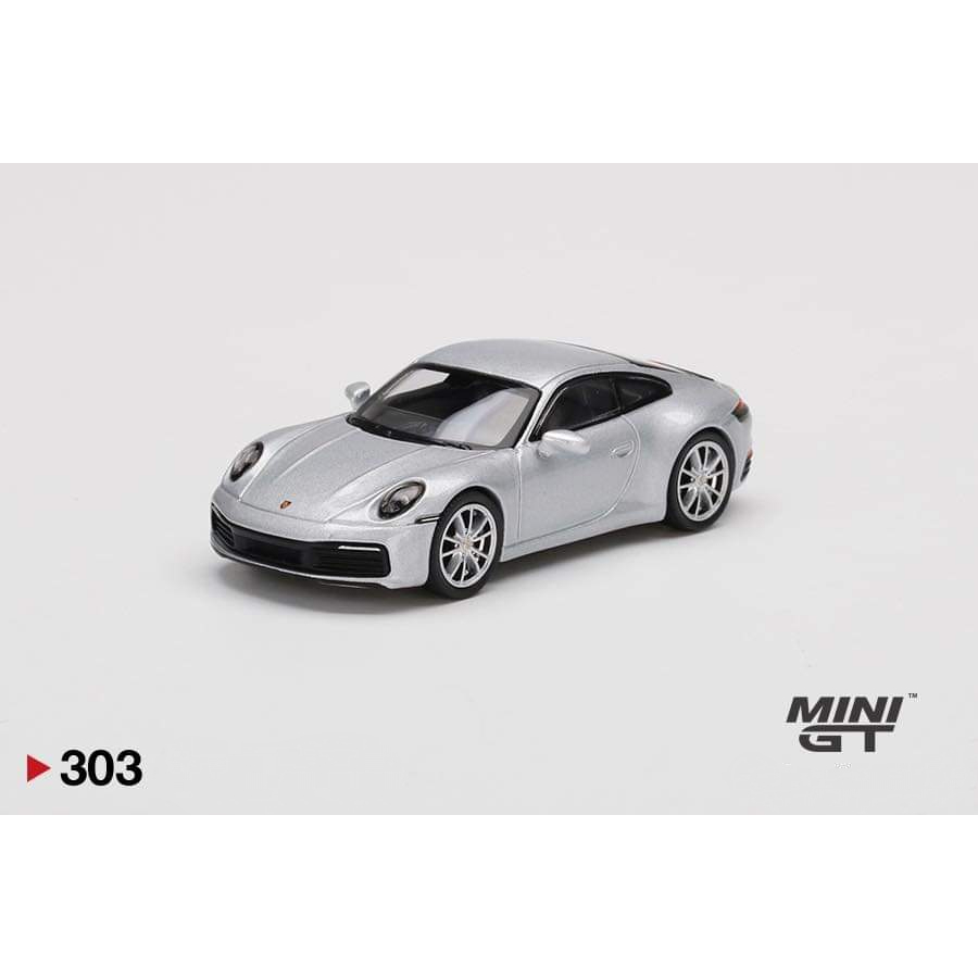 1/64 MINI GT #303 PORSCHE 911 Carrera 4S GT 992 保時捷 銀