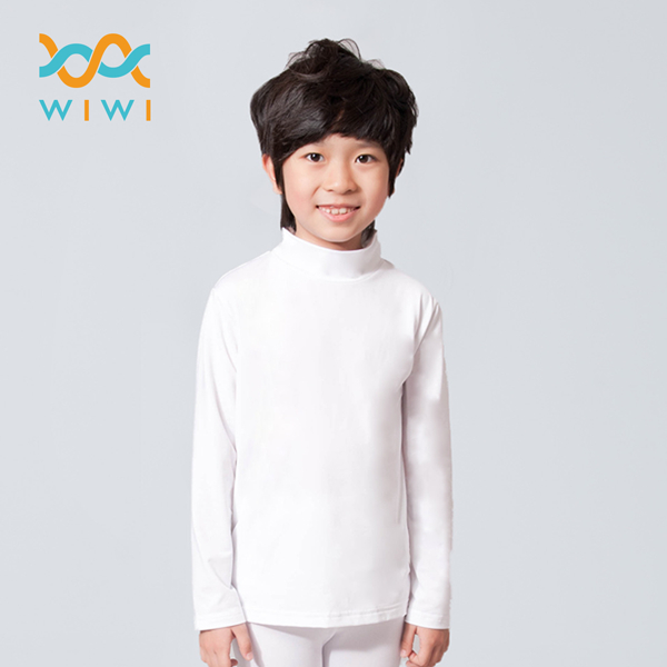 【WIWI】MIT溫灸刷毛立領發熱衣(純淨白 童70-90)0.82遠紅外線 迅速升溫 加倍刷毛 3效熱感 輕薄顯瘦