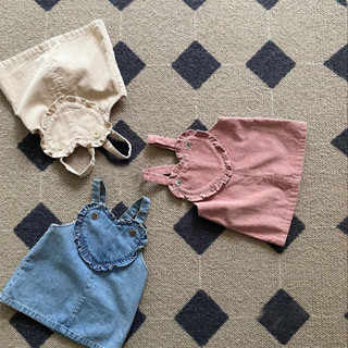 ✨臺灣現貨✨超級可愛愛心💗牛仔吊帶裙👗 😬超好看女寶寶裙👶