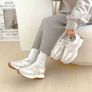 -EJ-現貨 NEW BALANCE 327 NB 焦糖底 米白 燕麥 粉 櫻花粉 WS327AN WS327AL