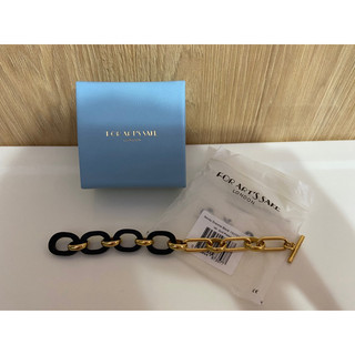 FOR ARTS SAKE 全新 未使用 BEXLEY 18K鍍金 黑色鏈條手鍊