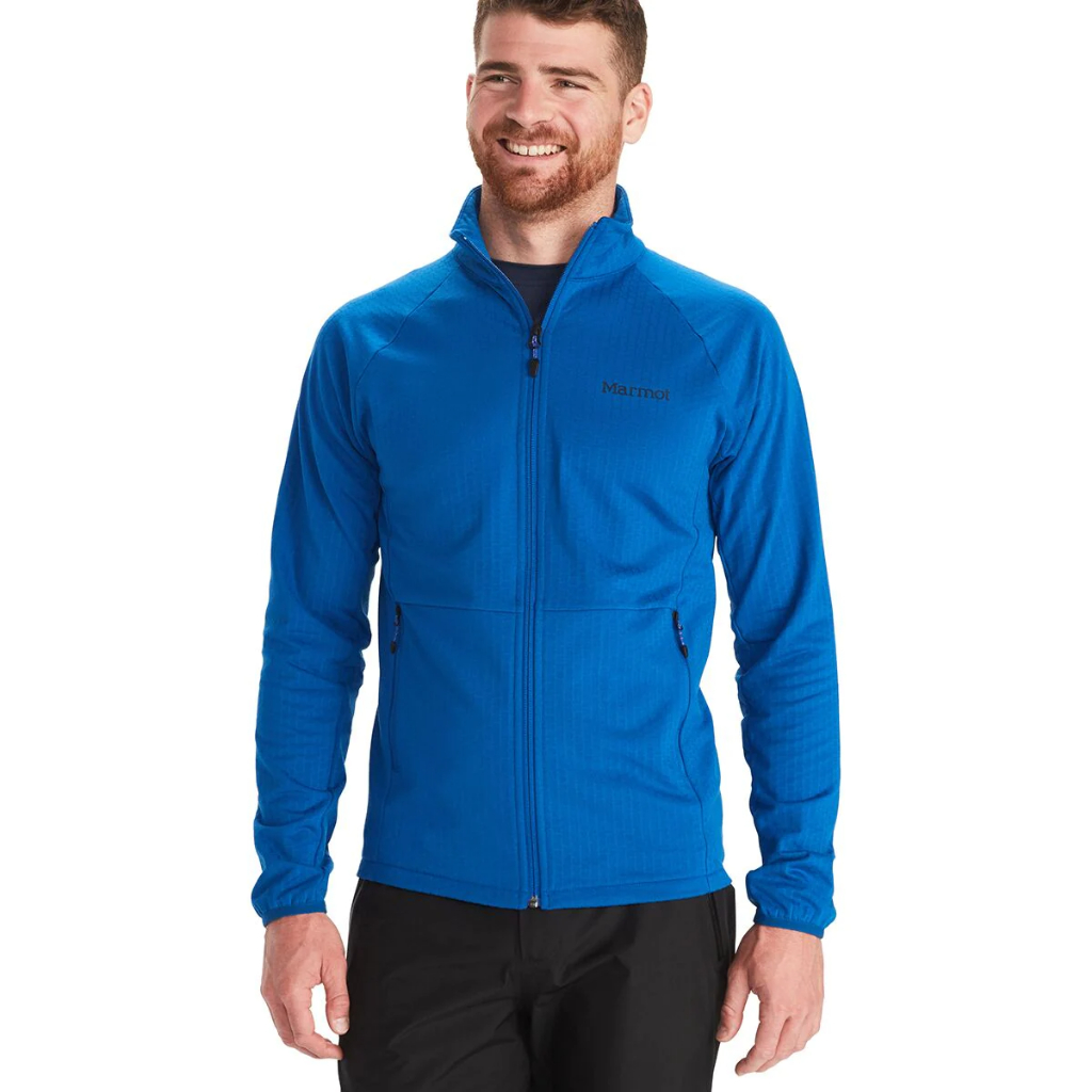 [全新正品] Marmot Leconte Fleece Jacket 格紋控溫排汗 拉鍊 刷毛 行動外套(S)