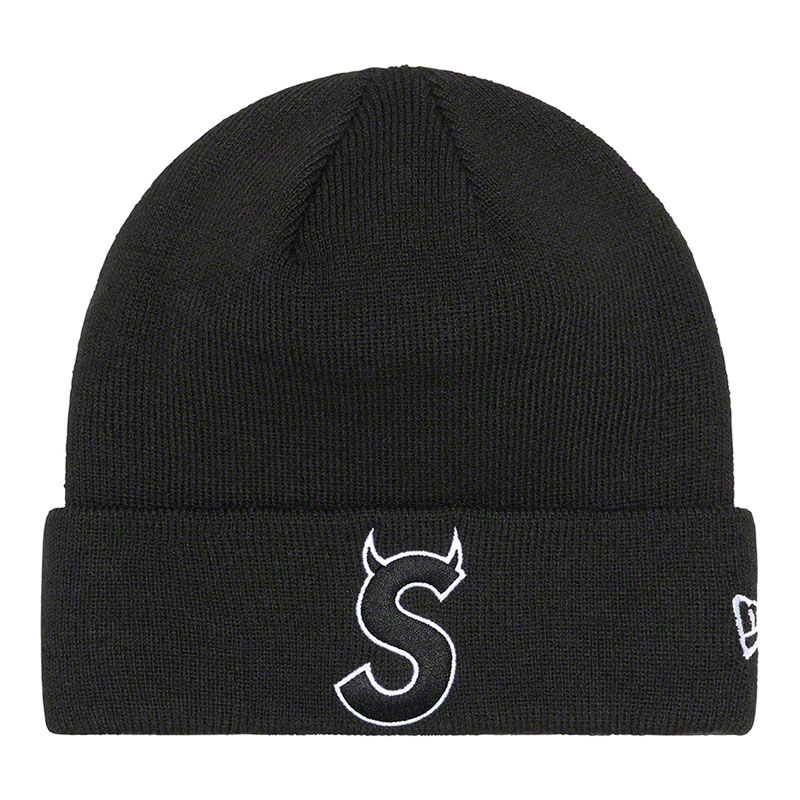 SUPREME x New Era FW22 S Logo Beanie 毛帽 / 針織帽 (黑色) 化學原宿