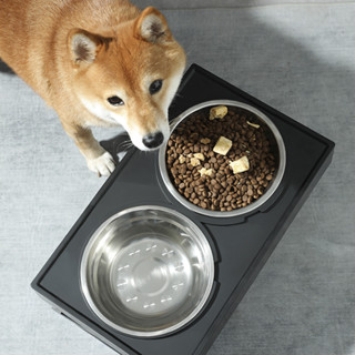 ★史酷迪 寵物可調節大碗架 贈2個不銹鋼碗 寵物碗 飼料碗