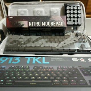 羅技G913 TKL無線鍵盤附盒+數字鍵盤+滑鼠墊