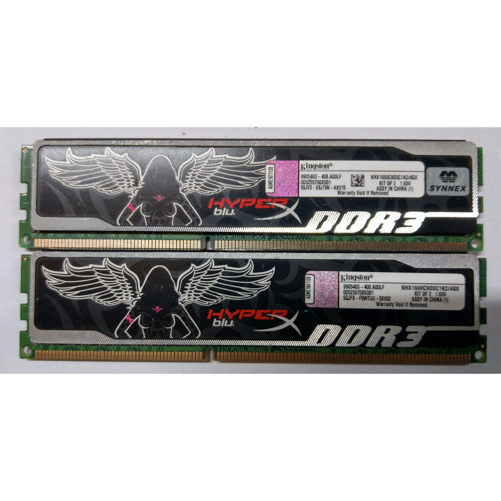 含稅 金士頓 終保DDR3 1600 4GB 2GBX2跑雙通 散熱片KHX1600C9D3C1K2/4G 01R003