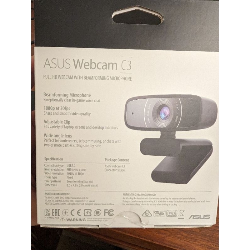 ASUS 華碩 Webcam C3 1080P 視訊鏡頭