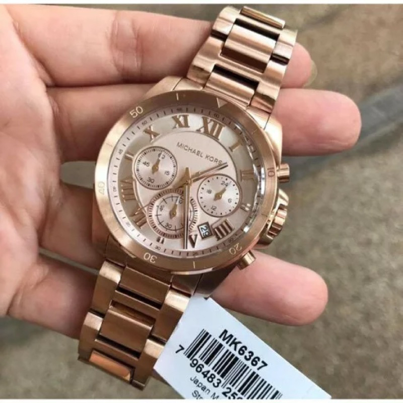 Michael Kors 40mm MK6367霧面玫瑰金錶 大錶面 手錶