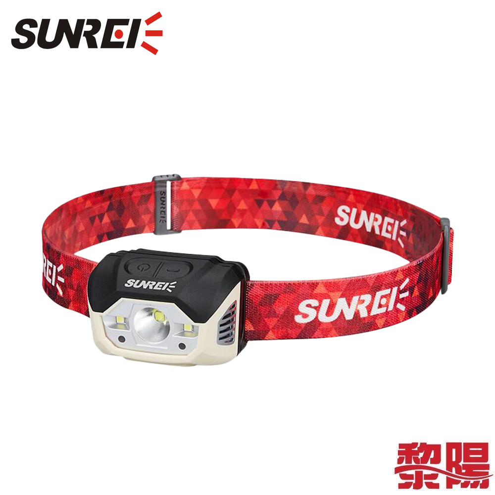 SUNREE 山力士 MUYE 440流明感應式頭燈 (黑+紅) 露營燈/手電筒/登山/緊急訊號 81CLS0115
