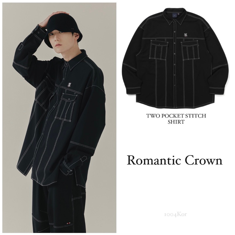 [1004Kor] Romantic Crown 🇰🇷 TWO POCKET STITCH SHIRT 新款 襯衫 男女