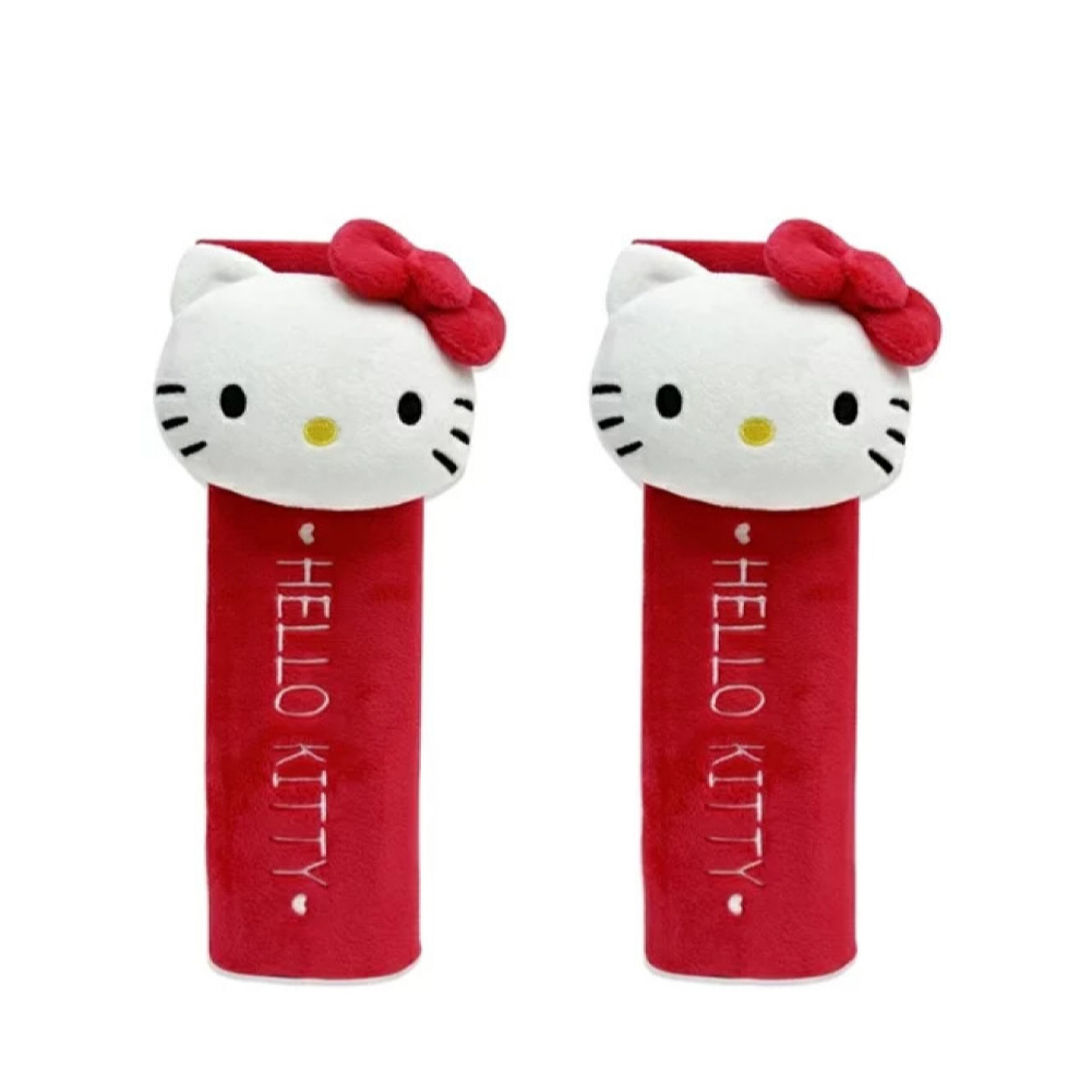 Hello Kitty 經典絨毛系列 安全帶護套-2入 安全帶保護套 | 金弘笙