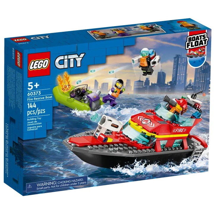 ●雅比玩具● 樂高 LEGO 60373 消防救援船 城市 CITY 現貨 積木 玩具 禮物