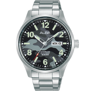 ALBA 雅柏 東京印象 迷彩風大三針機械錶-42mm (AL4275X1/Y676-X039D
