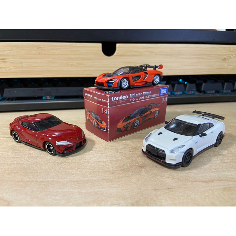 Tomica 初回紅盒 mclaren senna  + 牛魔王+ Nissan gtr 迴力車