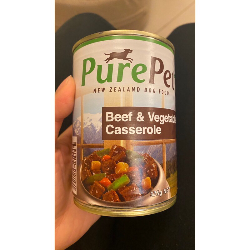 PurePet 狗罐頭 紐西蘭 牛肉蔬菜口味 375公克 吃不完分一半賣