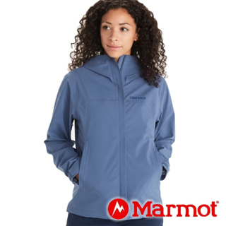 【Marmot】女單件式防水連帽外套『風暴藍』M12389