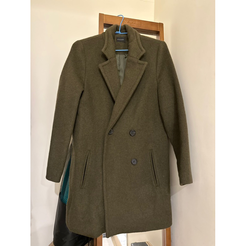 全新 正韓 tree’s shop 70%羊毛大衣外套-橄欖綠
