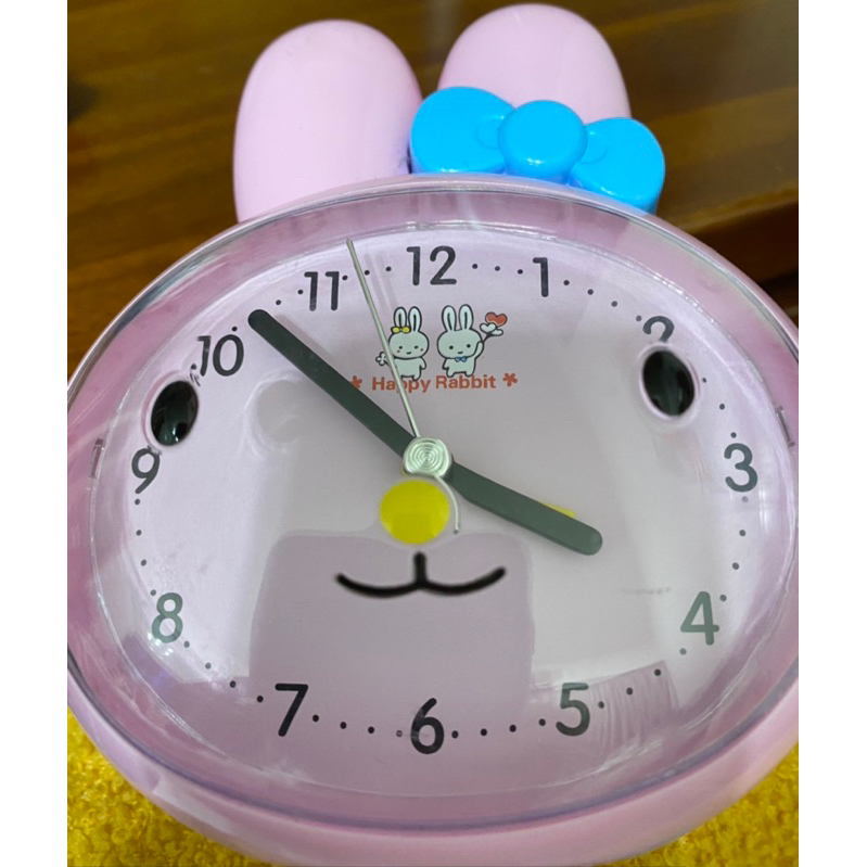 可愛小兔子蝴蝶結粉紅造型鬧鐘 時鐘