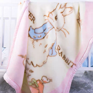 ❤️新款粉色彼得兔加厚蓋毯毛毯❤️
