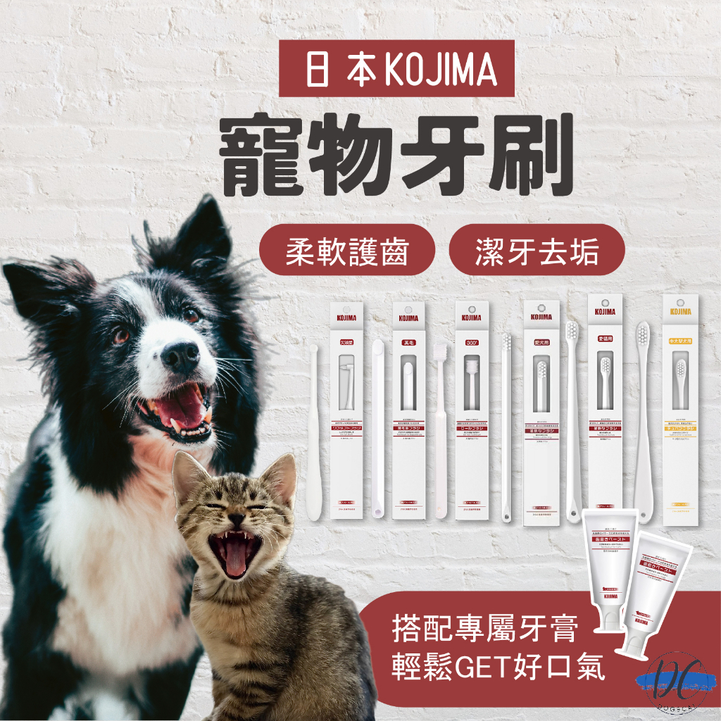 【DC寵物有發票】🐾日本KOJIMA 寵物牙刷 貓用牙刷 狗狗牙刷 貓牙膏 狗牙膏 貓咪牙刷 萬毛牙刷 犬用牙刷A068